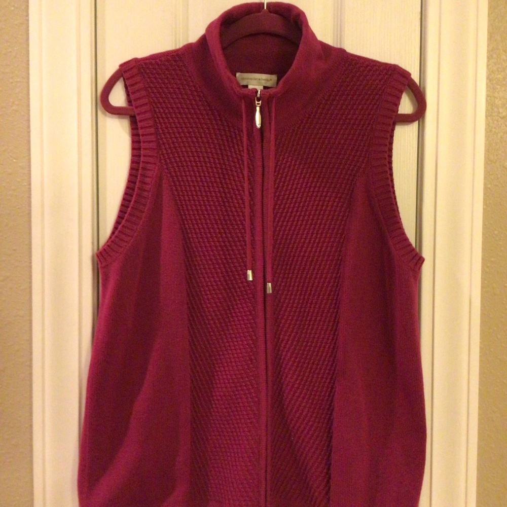 Christopher Bank Size XL Maroon Sweater Vest